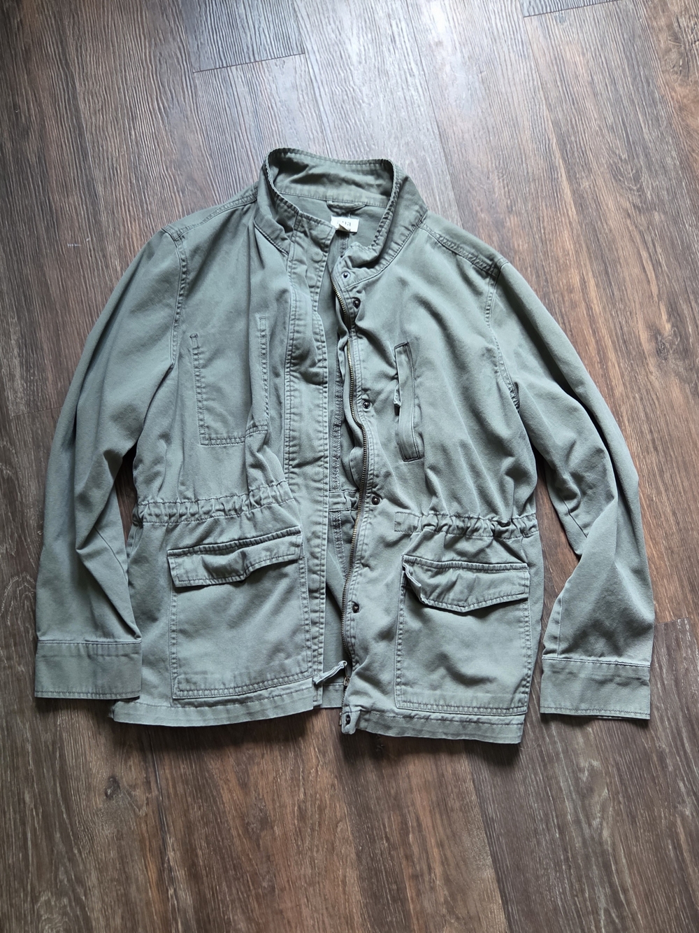 a.n.a Olive Utility Drawstring Jacket